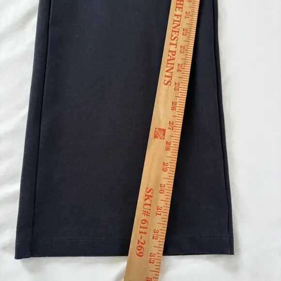 Saint + Sophia Putney Pull On Pants Size 12 Navy Blue Relaxed Straight Pockets - Picture 15 of 16